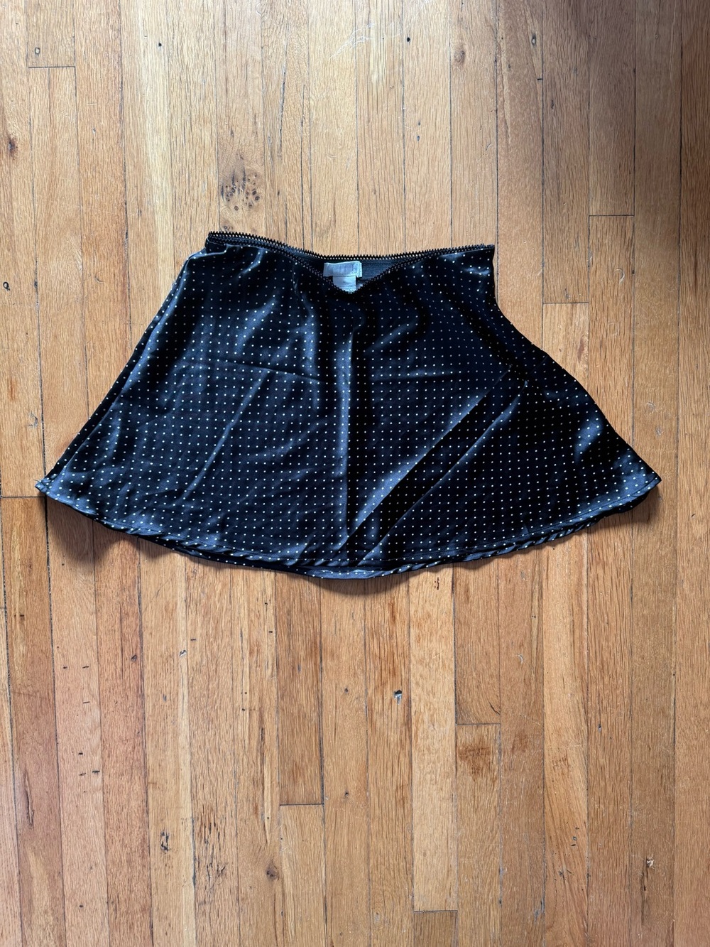 Black Polka Dot A-Line Skirt